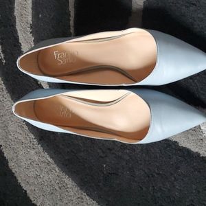 Franco Sarto baby blue leather pumps